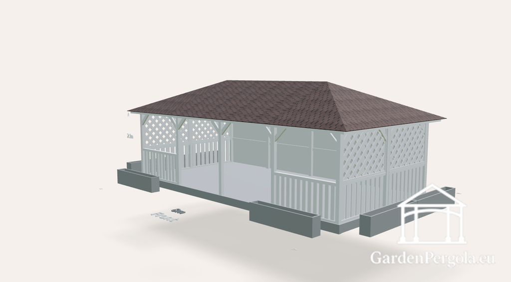 Gazebo 4x8 four slope