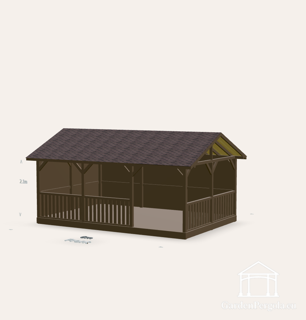 Gazebo 4x6 dual slope