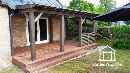 Paviljong 3x6m husansluten - garden gazebo pergola