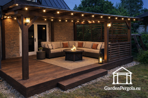 Paviljong 3x6m husansluten