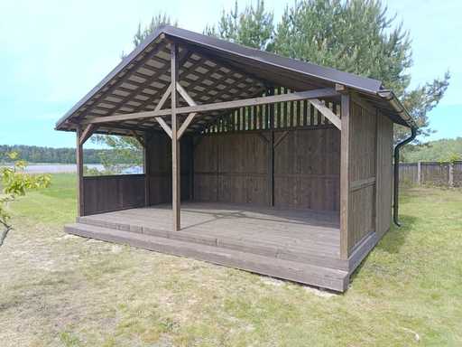4x5m Trädgårdspaviljong — Praktisk, Hållbar och Perfekt för Utomhusskydd - garden gazebo pergola