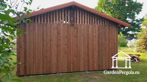 4x6 m Brun Träpaviljong för Trädgården