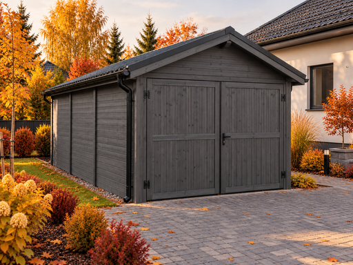 4 × 5 m trägarage med sadeltak i metall - garden gazebo pergola