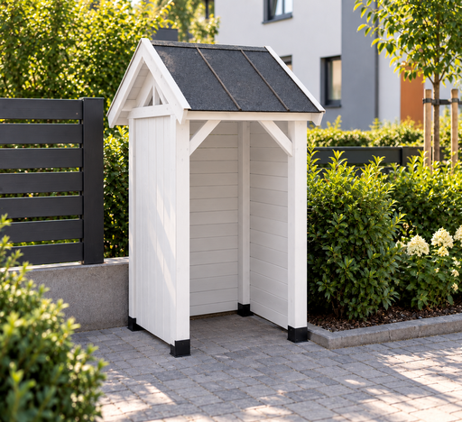 1,3 × 1,3 m träskjul för soptunna - garden gazebo pergola
