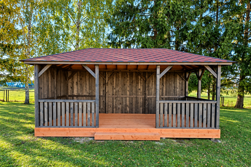 3x6 m träpaviljong för trädgården - garden gazebo pergola