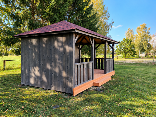 3x6 m träpaviljong för trädgården