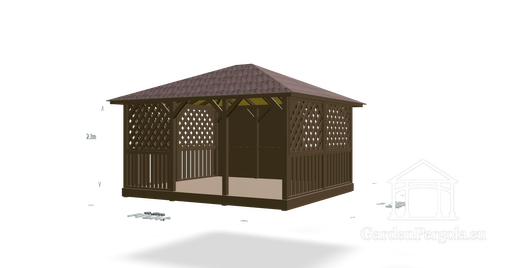Gazebo 4x45 four slope