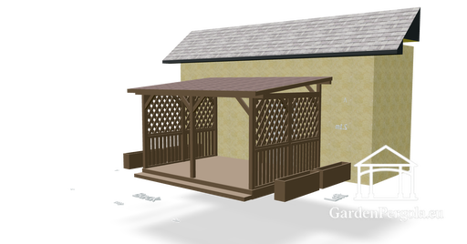 Gazebo 3x4 single slope