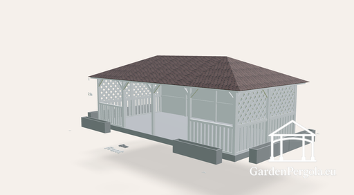 Gazebo 4x8 four slope